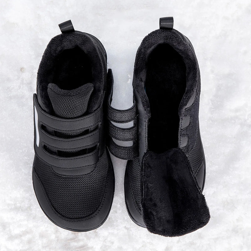 Men Women Winter Walking Shoes Fleece Lined Warm Elderly Sneakers Extra Wide Toe Non Slip Diabetic Shoes Adjustable Strap
