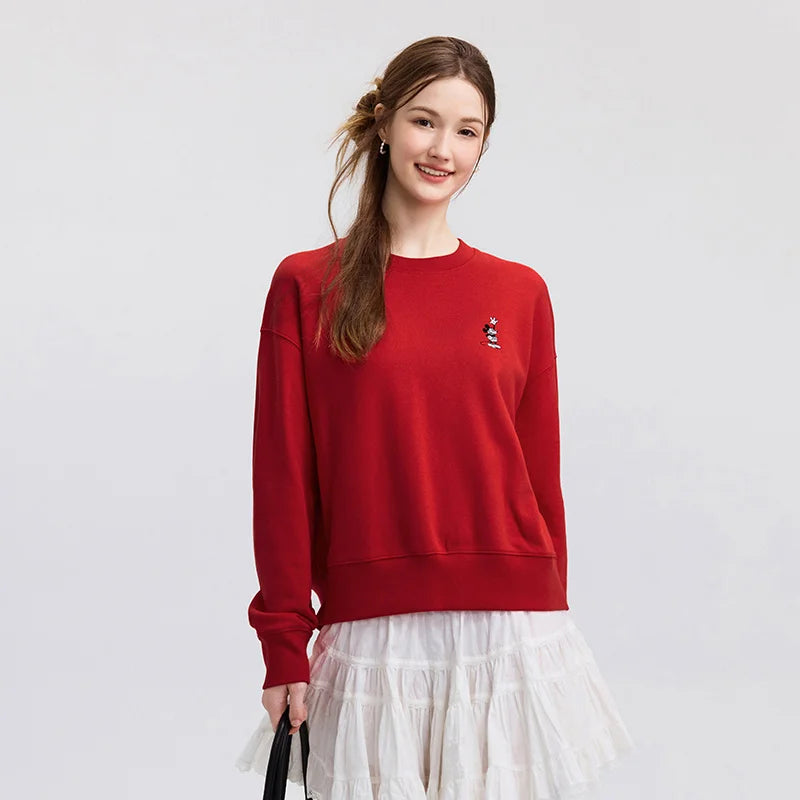Semir Oversize Hoodie Women Spring Embroidered Split Basic Layer Trendy Pullover Casual Loose Comfortable Stylish Top