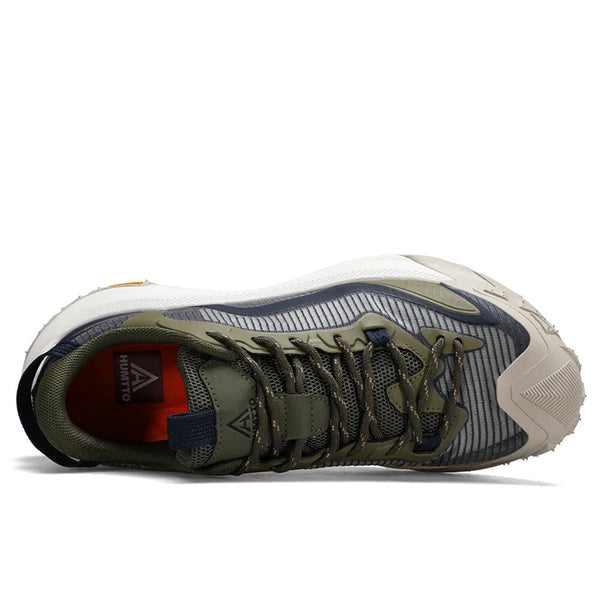 HUMTTO Breathable Trekking Shoes Outdoor Men's Sports Shoes Non-slip Hiking Boots for Men Leather Safety Walking Sneakers Man