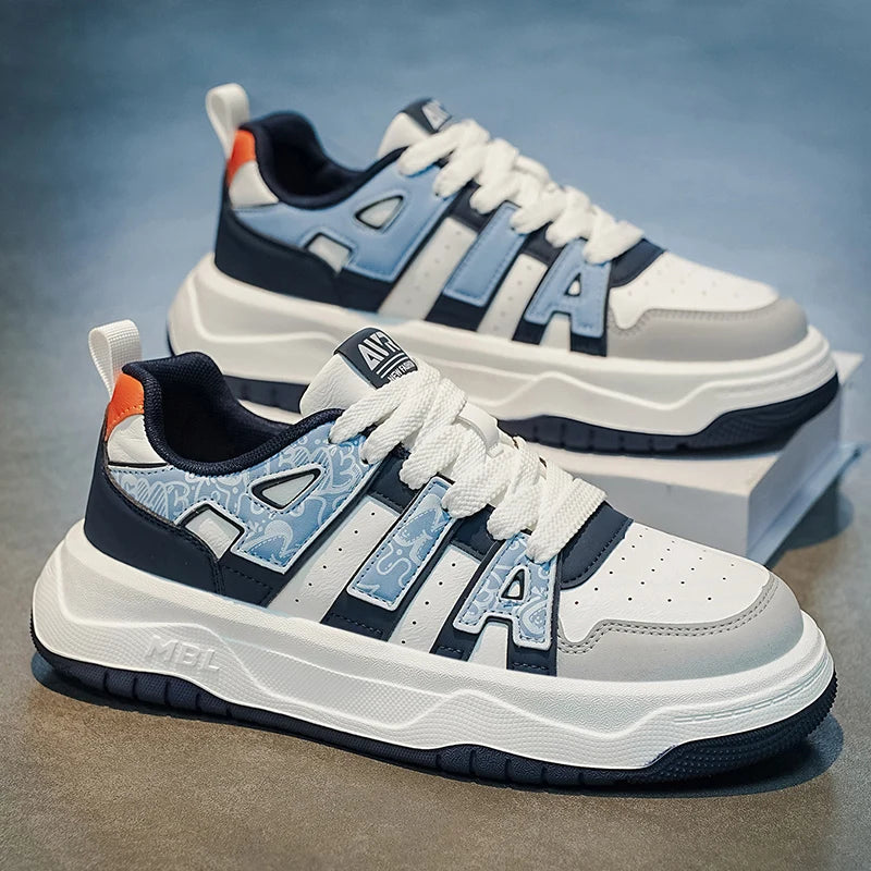 Men's high-quality casual shoes Four season new breathable light Thick sole comfort walking shoes fashion flat sports board shoe