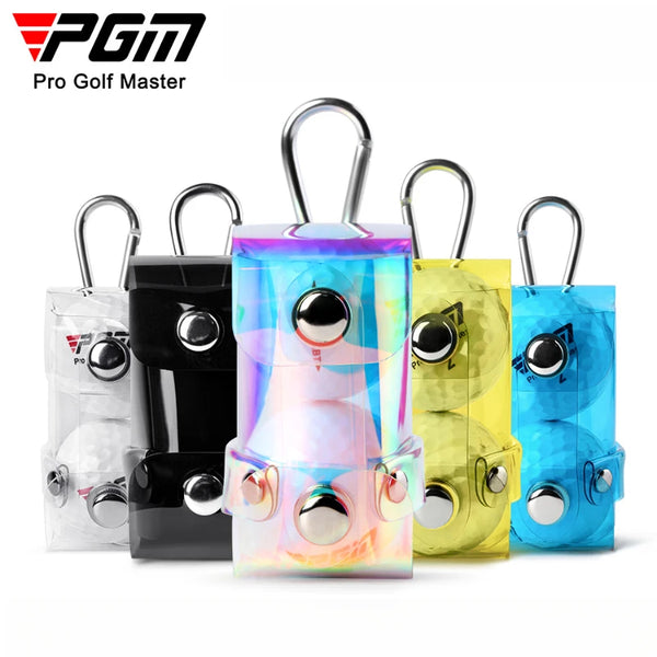PGM Small Golf Ball Bag Waist Bags Clip Men Women Portable Balls Cover Magnetic Suction Buckle Colorful Laser QJ007