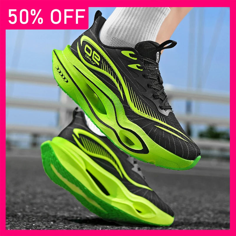 Unisex Sports Shoes Rebound Cushioning Soft Sole Professional Training Shoes Light Marathon Fitness Comfortable Running Shoes