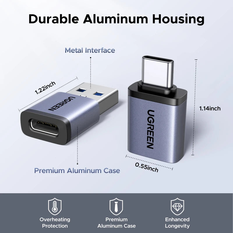 UGREEN USB 3.1 OTG Adapter USB A Male to USB C Female Cable Converters 4 Pack For Macbook Samsung S10 Huawei USB To Type-c OTG