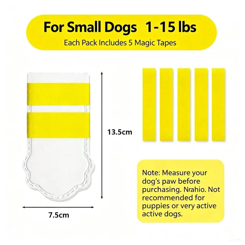 Disposable Dog Shoe Covers, Portable Anti-Dirty Pet Paw Protector Boots, Waterproof Dustproof Socks for Small Dogs Puppy Outdoo
