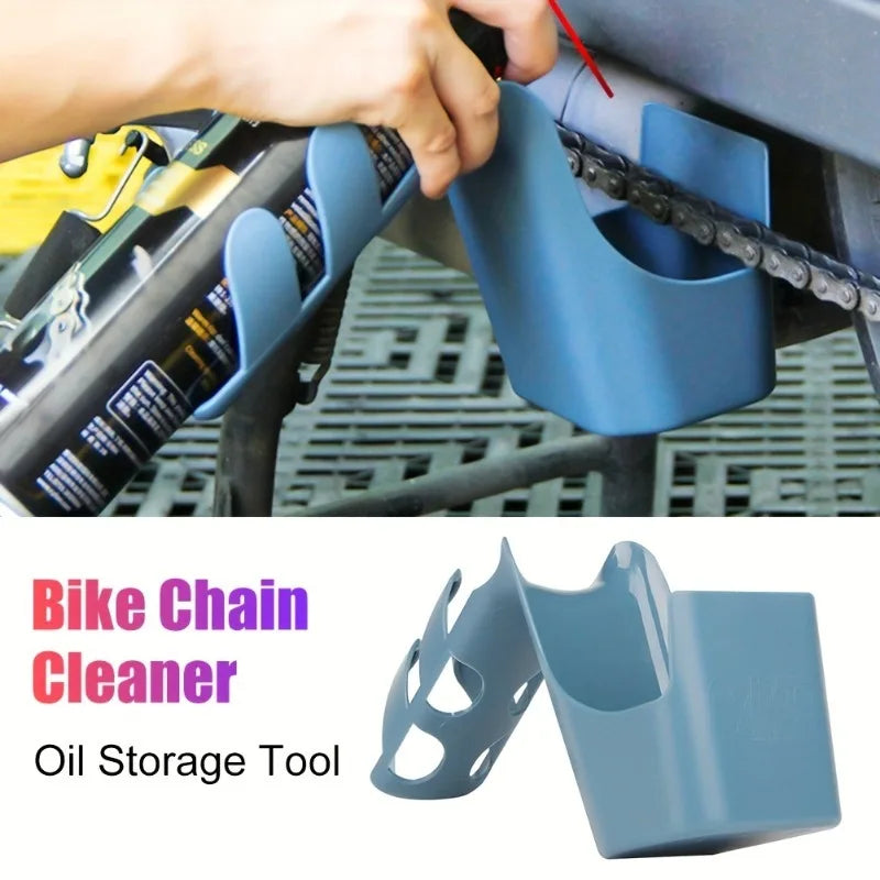 1pc Motorcycle And Bicycle Oil Stain Storage Tool Box, Chain Cleaning Agent, Chain Oil Anti Splash Tool, Maintenance tools