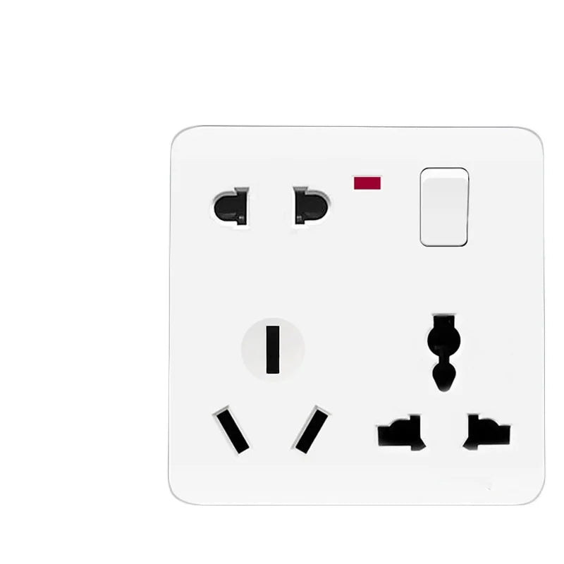 DepoGuye EU standard universal socket, on/off control, 110V-250V 86mm * 86mm, Russian  Spanish wall socket kitchen power socket
