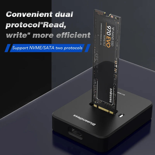 ថាសរឹង SSD ខាងក្រៅ Blueendless M.2 ssd Enclosure 10G អានតាមអ៊ីនធឺណិតល្បឿនសរសេរ SSD សម្រាប់ស្ថានីយ៍ចត SSD M.2