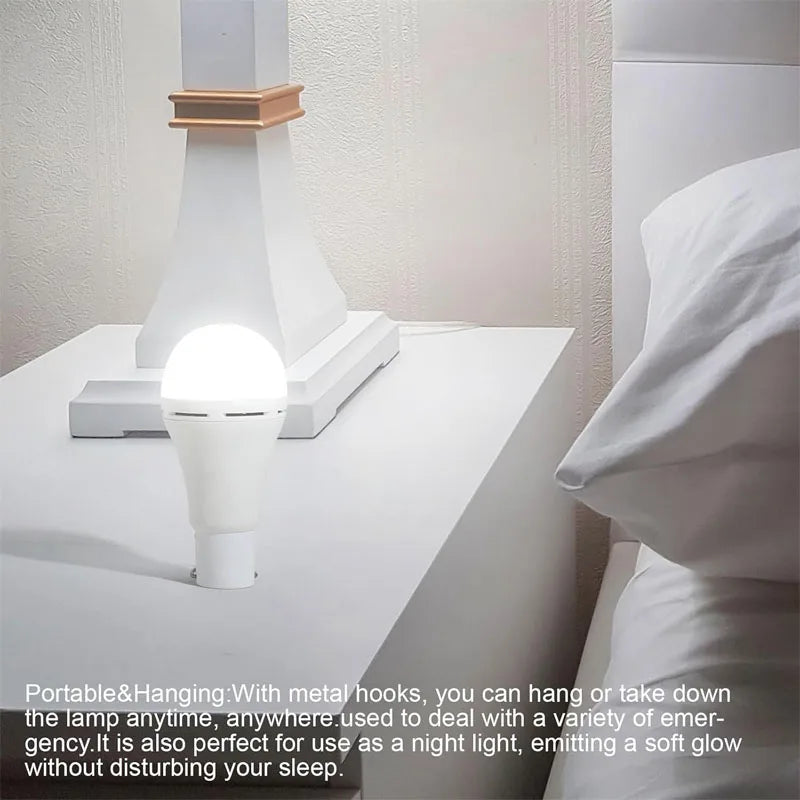 USB Rechargeable Light Bulbs Warm Light Bulb 3 Light Modes for Power Outage Camping Tent Portable LED Hanging Emergency Lamp