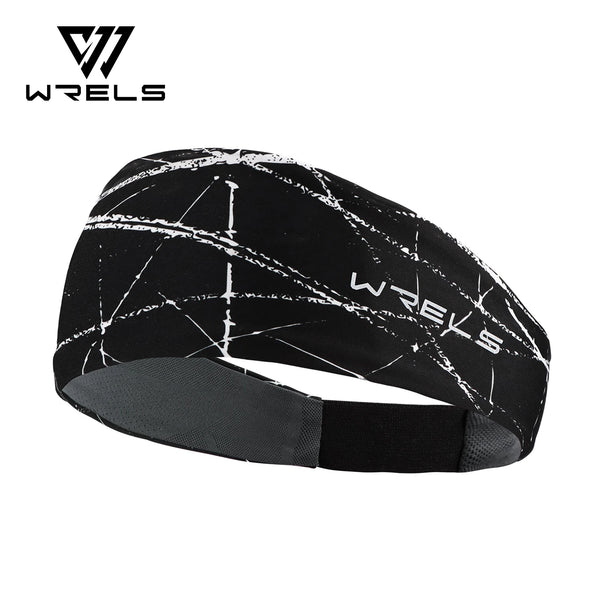 WRELS Sweatband Sweat Wicking Quick Dry Sports Headband Reflective Hair Band High Elastic Durable Men Women Running Headband
