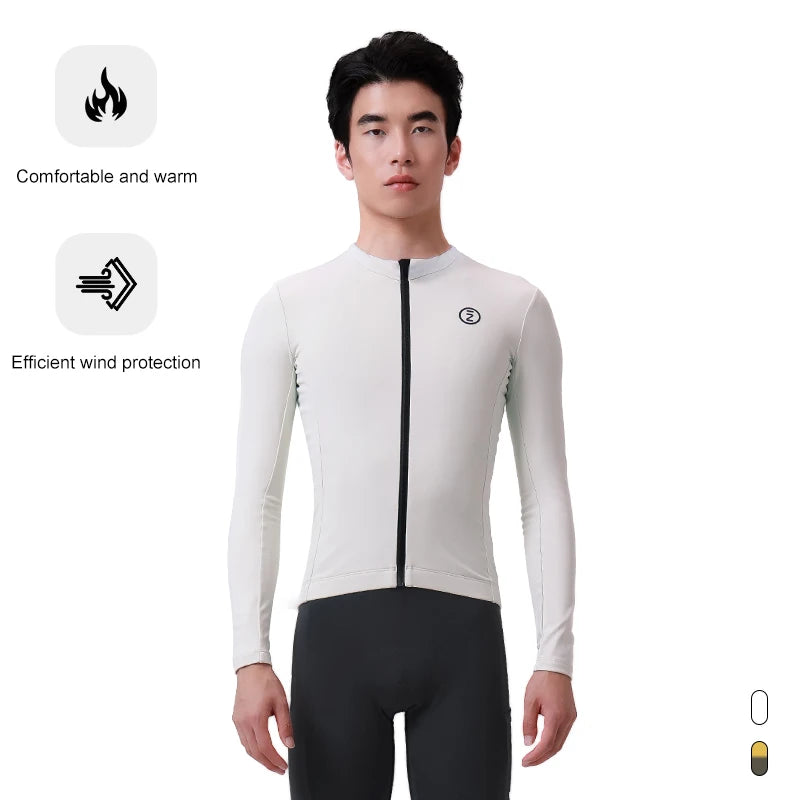 INIBKE Winter Men's Cycling Long Sleeve Jersey Thermal Bicycle Top Mountain Biking Riding Jersey Man Outdoor Sportswear Clothes
