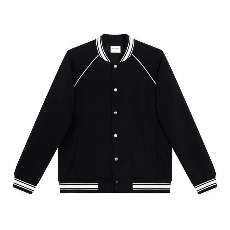 Fashionable retro trendy cotton  baseball jacket  with shoulder sleeves causal couple style  loose and versatile