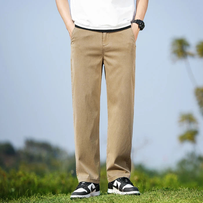 Summer Thin Lyocell Youth Wide-Leg Pants, Baggy Straight Trousers, Trendy and Comfortable Casual Pants