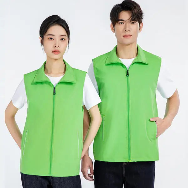 10 Colors Waterproof Oxford fabric single-layer vest lapel solid color work uniform team uniform volunteer charity custom vest