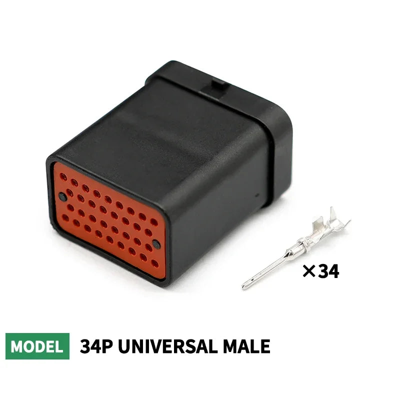 ឧបករណ៍ភ្ជាប់ ECU រថយន្ត TE AMP ប្រភេទ 5PCS 26/34Pin រន្ធដោតការពារទឹក ឆបគ្នាជាមួយ 3-1437290-1 / 6437288-2 / 9-6437287-8