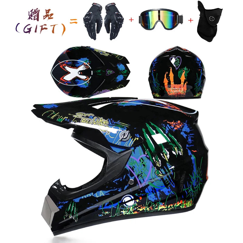 Motorcycle off-road helmet Cascos para Motos ATV all terrain beach bike helmet bicycle DH downhill full helmet capacete