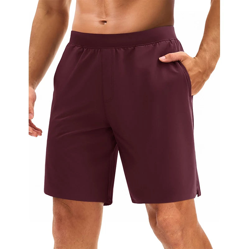 TACVASEN Men's UPF 50+ Athletic Running Shorts 8 inches Quick Dry Lightweight Workout Gym Sports Hiking Shorts with 3 Pockets