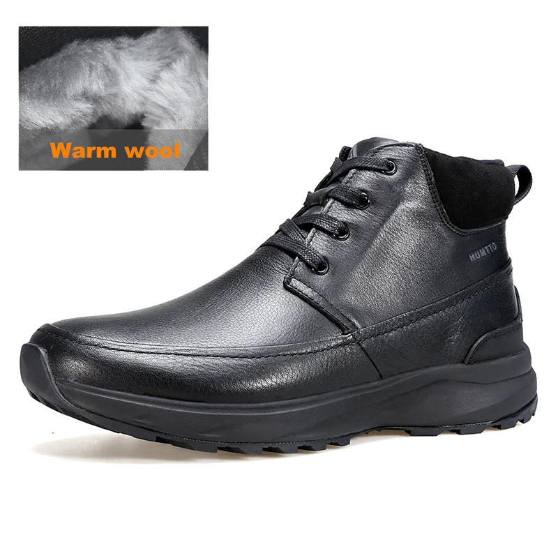 HUMTTO Outdoor Snow Men's Sports Shoes Warm Hiking Shoes for Men Winter Camping Trekking Boots Non-slip Safety Work Sneakers Man