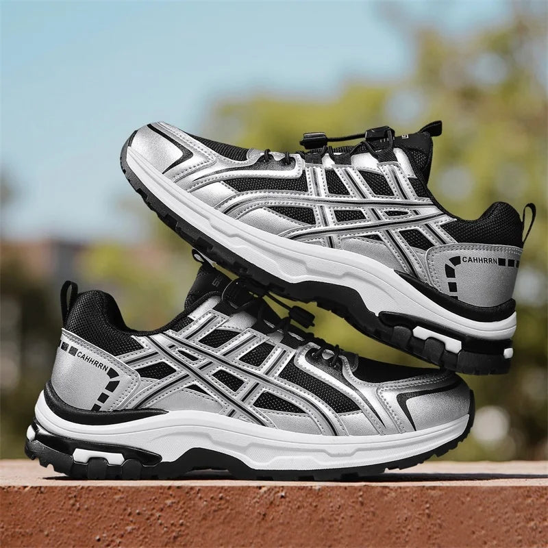 Mens Walking Shoes 2025 New Lace Up Mesh Breathable Wear-resistant Outdoor Sports Four Season Sports Leisure Sneakers for Men