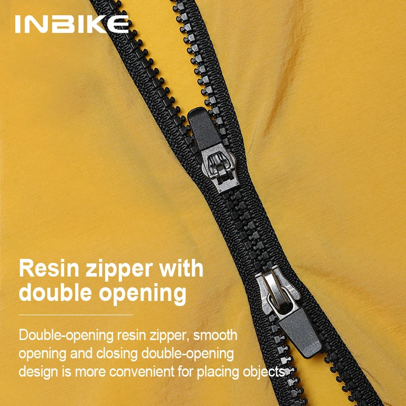 INBIKE Mens Cycling Jacket Lightweight Packable MTB Windbreaker Reflective Strips Jackets for Riding Running Quick Dry Clothing