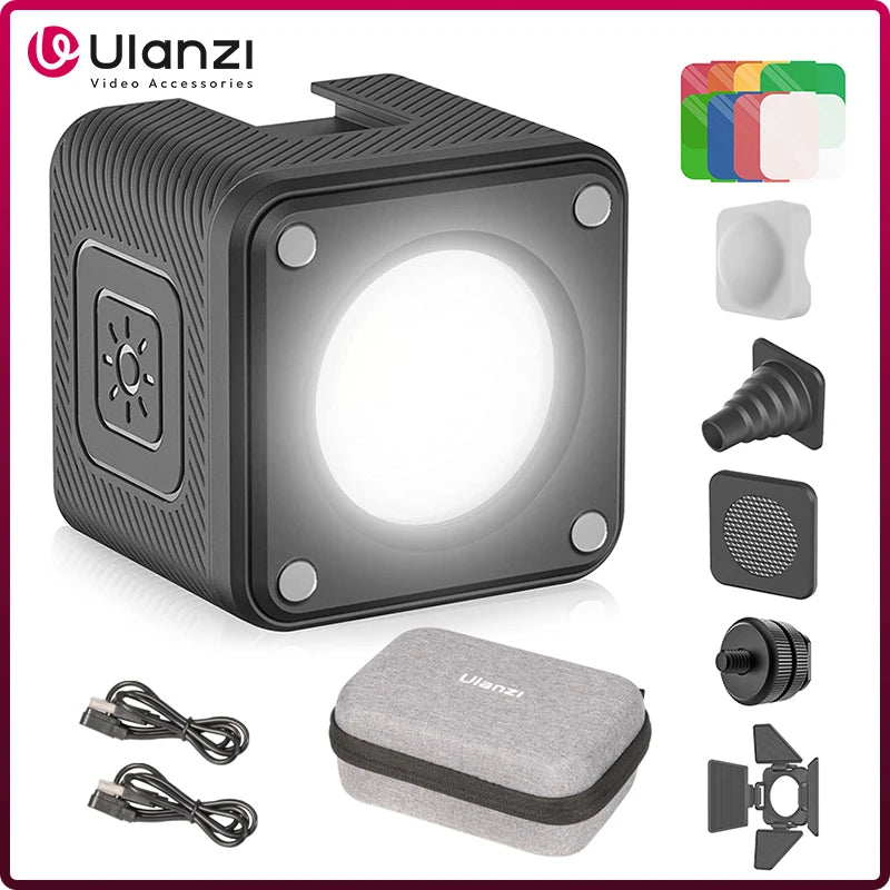 ភ្លើងវីដេអូ LED Ulanzi L2 10M IP68 ធន់នឹងទឹក អាចបន្ថយពន្លឺបាន សម្រាប់កាមេរ៉ាថតរូបក្រោមទឹក មុជទឹក សម្រាប់កាមេរ៉ា GoPro DJI DSLR