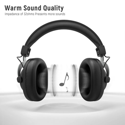 FIFINIE Wired Headset Over-Ear Headphones,Comfortable Memory Foam,3.5 &6.35 mm jack for Computer Laptop Mac, PS4 & PS5 - H8