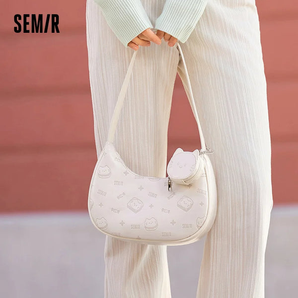 Semir Bag Women Underarm Bag Design Crescent Bag 2025 New Handbag Shoulder Bag for Stylish Outfits