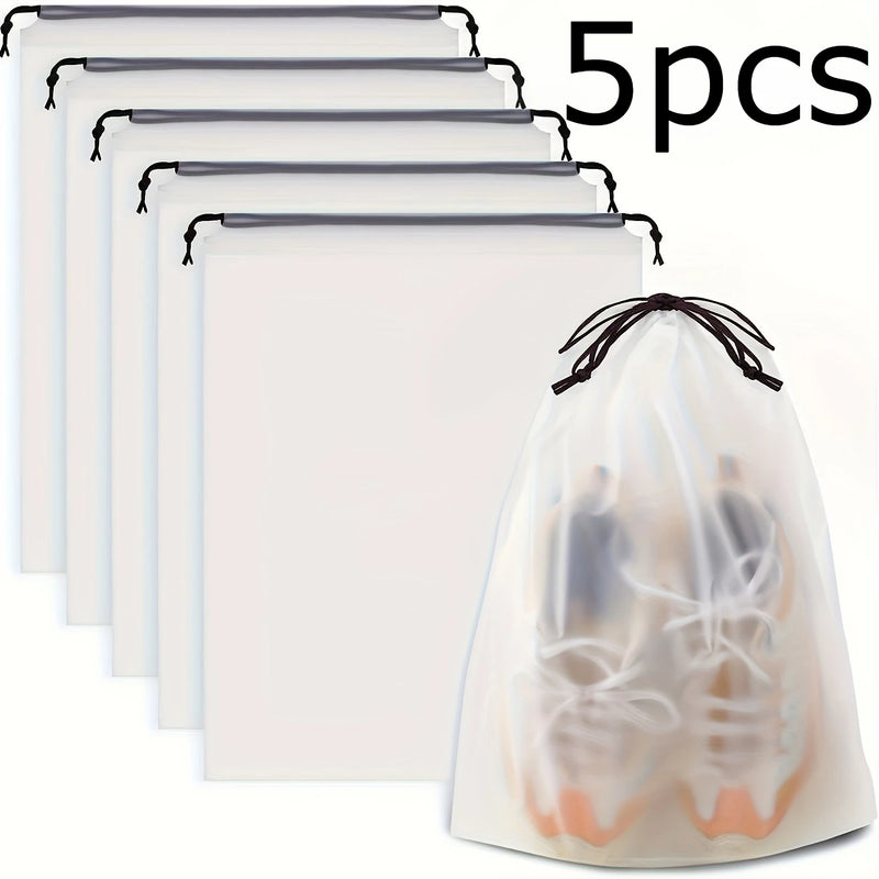 5/10/20pcs Travel Shoe Storage Set Portable, High-Quality, Transparent Organizer Bags for Easy Packing