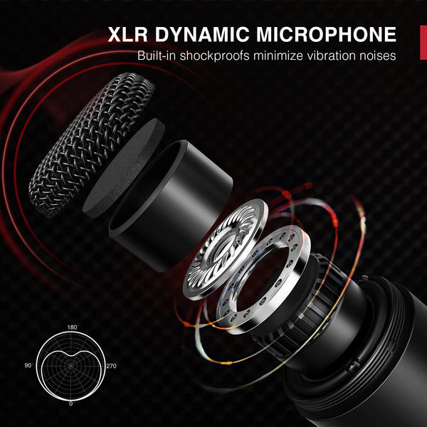 មីក្រូហ្វូនឌីណាមិក FIFINE XLR, មីក្រូហ្វូនផតខាសសំឡេងជាមួយលំនាំ Cardioid, មីក្រូហ្វូនដែកសម្រាប់ស្ទ្រីម/ថតសំឡេង/ថតវីដេអូ, K669D