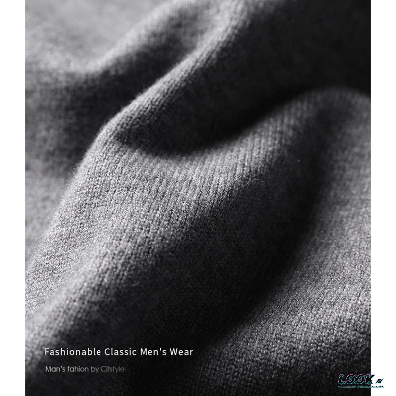 Casual Men's Cardigan Sweater: Model - Styled Look for Seasonal Elegance
