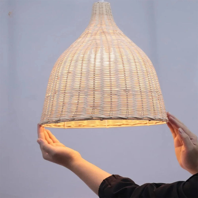 JOYINLED Woven Pendant Light Kitchen 26/35CM Handmade Ceiling Lighting Chandelier, Large Hanging Lampshade Fixture Home Decor
