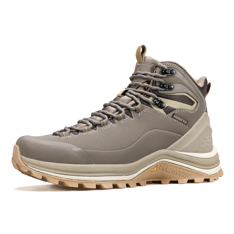 HUMTTO Non-slip Hiking Shoes Genuine Leather Outdoor Men's Sports Shoes Winter Safety Sneakers for Men Breathable Trekking Boots