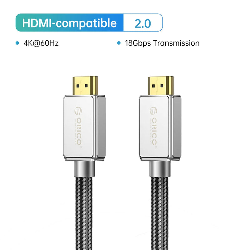 ORICO ORICO 8K@60Hz HDMI-compatible 2.1 Cable 48Gbps Gold-Plated Connectors for Gaming PS5/Xbox/PC 4K 120Hz eARC Dolby Atmos