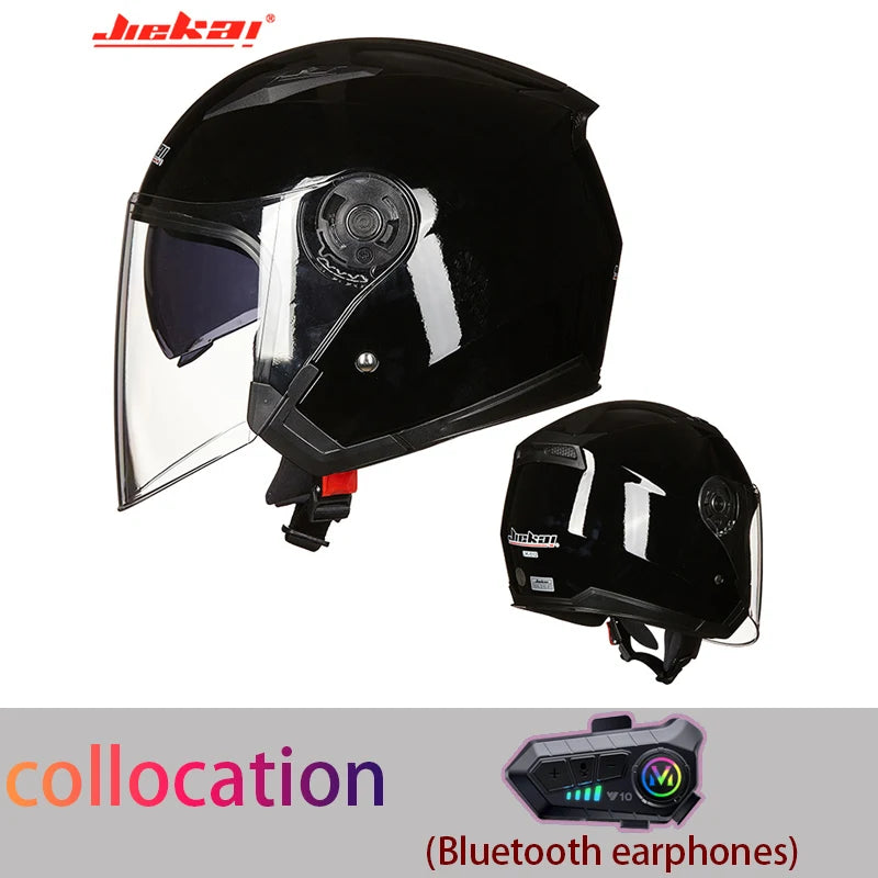 Motorcycle semi covered helmet cascos para motos with built-in sun visor Bluetooth helmet motorcycle helmet