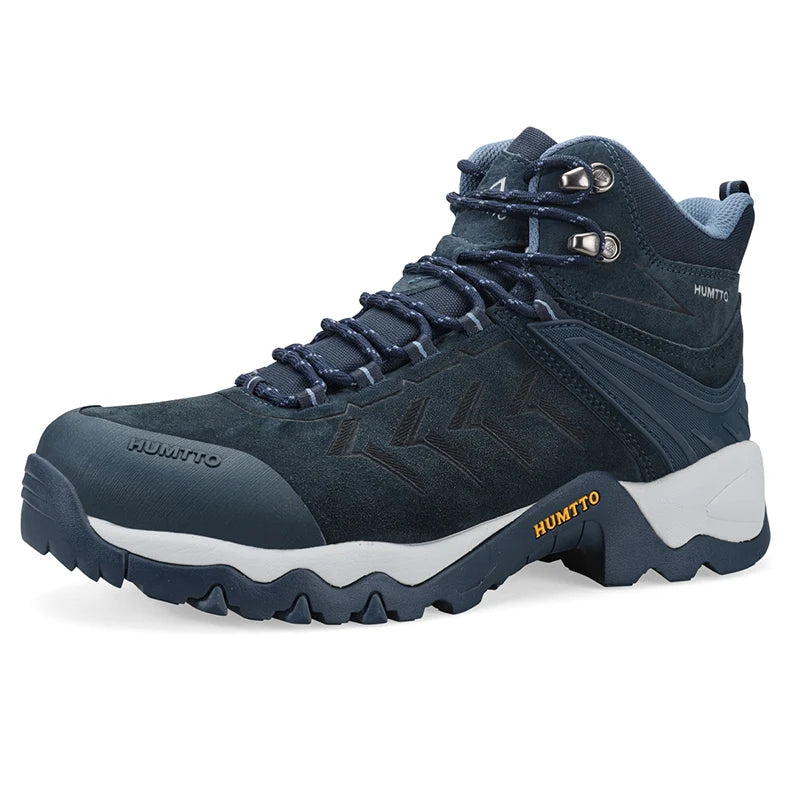 HUMTTO Genuine Leather Hiking Shoes Man Luxury Designer Trekking Boots for Men Breathable Non-slip Outdoor Winter Men's Sneakers