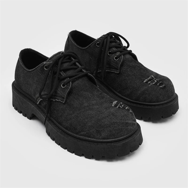 Men's Shoes New Four Seasons Versatile Casual Non-Slip Wear-Resistant Comfort Outdoor Shoes Youth Fashion Thick Sole Tide Shoes
