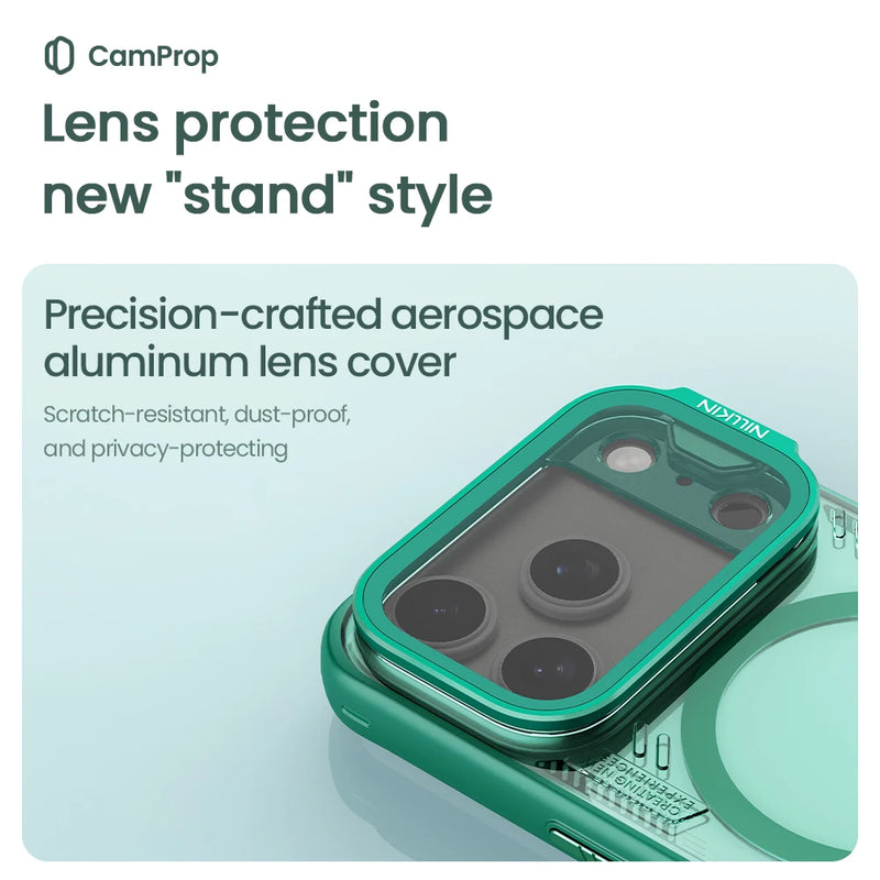 NILLKIN For iPhone 17 Pro Max Magsafe Case Iceblade Prop With Camera Holder Shockproof Back Cover for iPhone 17Pro Magnetic Case