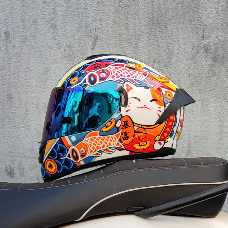 DOT approved motorcycle helmet racing full face helmet capacete double lens locomotive off-road helmet cascos para moto