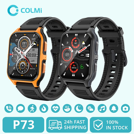 COLMI P73 1.9" Outdoor Military Smart Watch Men Bluetooth Call Smartwatch For Xiaomi Android iOS, IP68 Waterproof Fitness Watch
