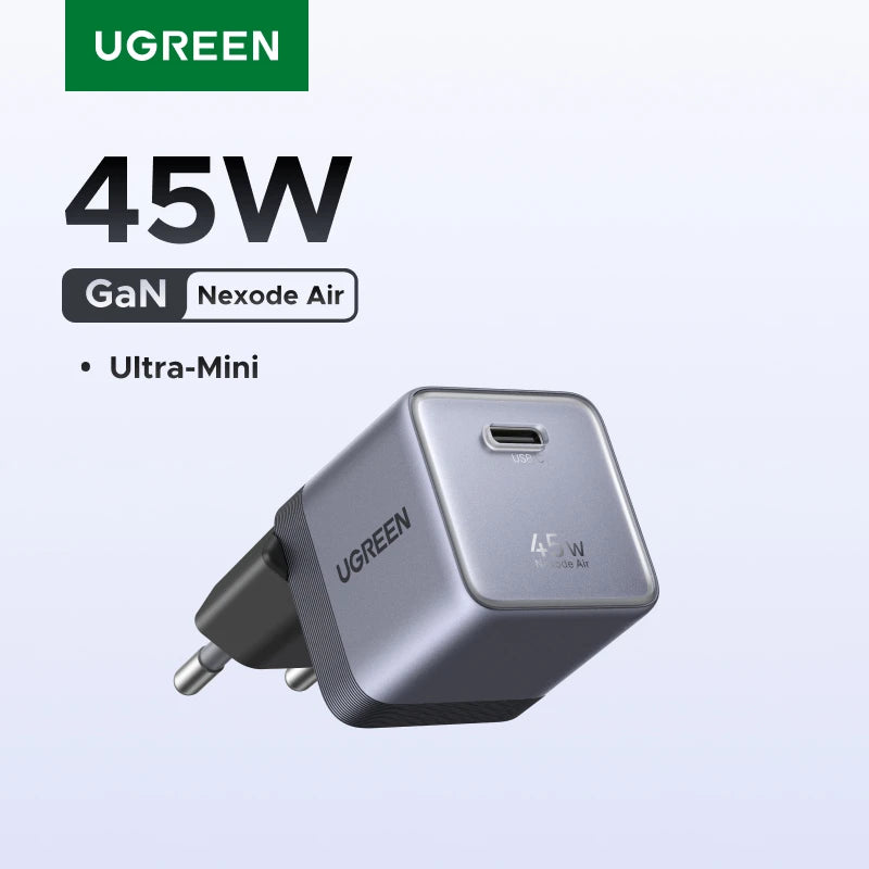 【Ultra Mini】UGREEN Nexode Air  45W GaN Charger USB C Fast Charger PD3.0 PPS For iPhone 18 17 Pro Samsung S26  Tablet Macbook Air