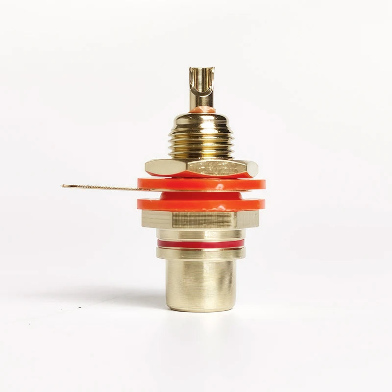 4/10/20Pcs Brass Gold Plated RCA Plug & Jack Set -Premium Audio Signal Connectors -for Preamp, DIY, Home Theater
