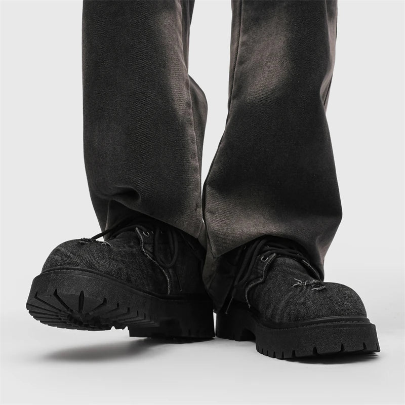 Men's Shoes New Four Seasons Versatile Casual Non-Slip Wear-Resistant Comfort Outdoor Shoes Youth Fashion Thick Sole Tide Shoes