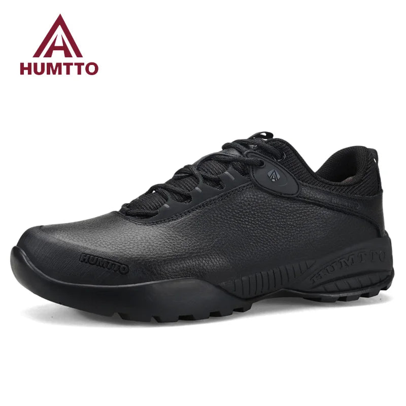 HUMTTO New Men's Hiking Shoes Breathable Non-slip Winter Outdoor Sneakers Luxury Designer Genuine Leather Trekking Shoes for Men