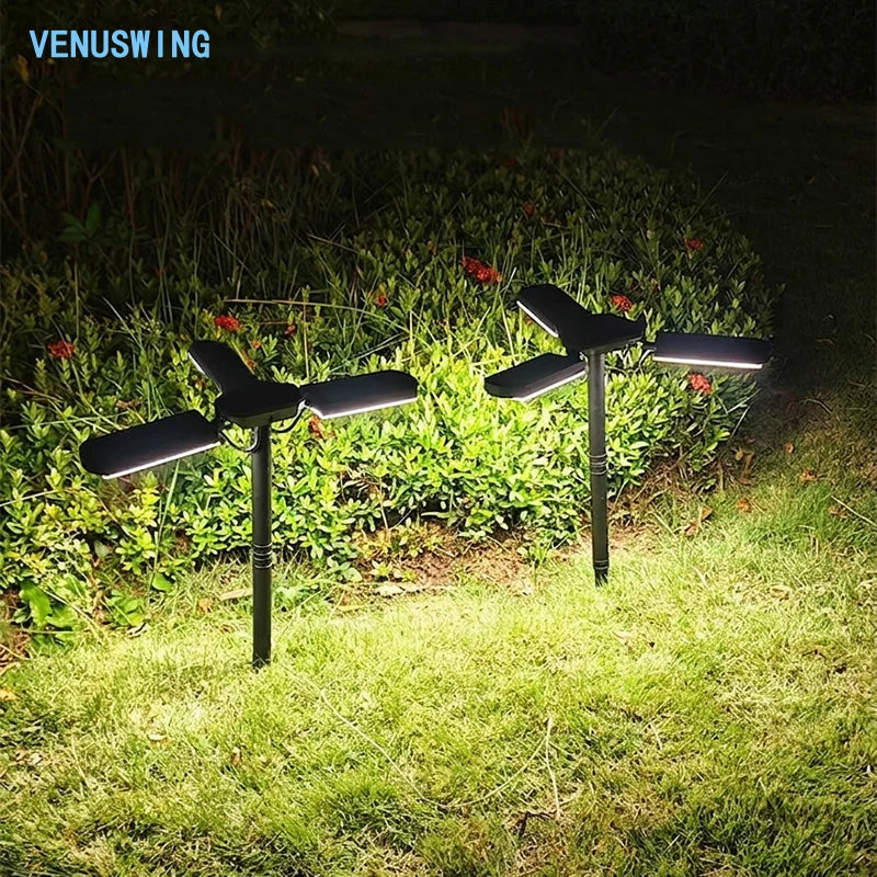 ភ្លើងសូឡា LED ចំនួន 120 អំពូល ភ្លើងសួនច្បារសូឡាក្រៅផ្ទះ ភ្លើងស្មៅ ភ្លើងសួនច្បារ ភ្លើងទឹកជំនន់សូឡាក្រៅផ្ទះសម្រាប់សួនច្បារ ទេសភាព រានហាល