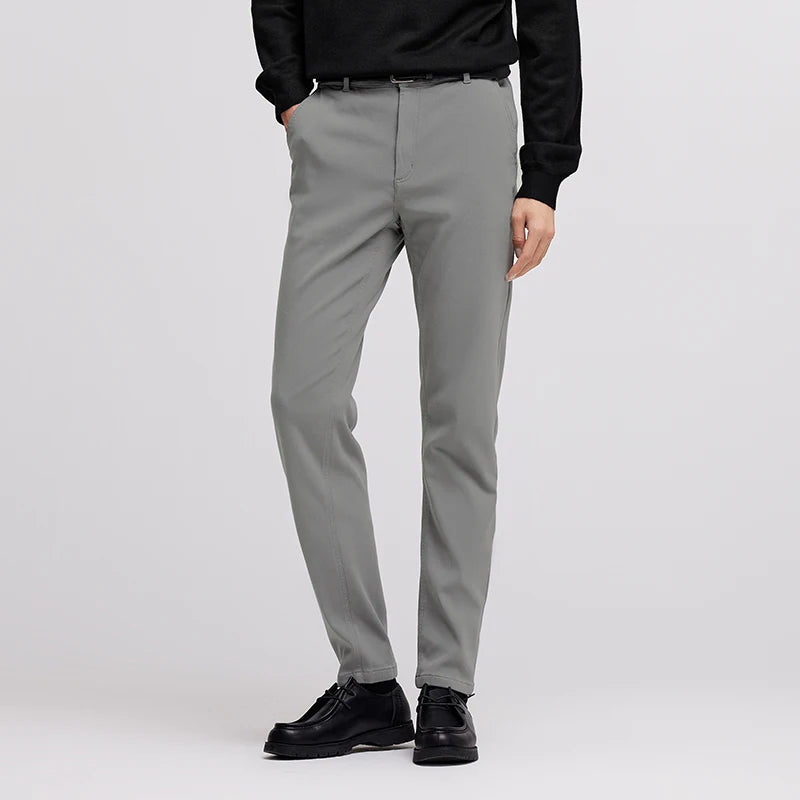 Semir Thick Pants SlimFit Casual Soft Men Winter 2025 Commuting Solid Color