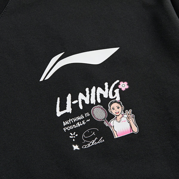 អាវយឺត Li-Ning សម្រាប់បុរស និងស្ត្រី ស្ងួតលឿន សមល្មម កមូល ដៃខ្លី ស្រួលពាក់ AHSWH43