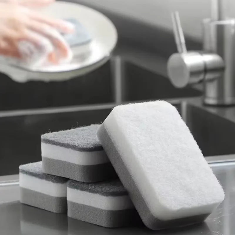5/10/20 piece double-sided cleaning sponge; pot cleaning and maintenance washing sponge; household grinding pad tool set sponge