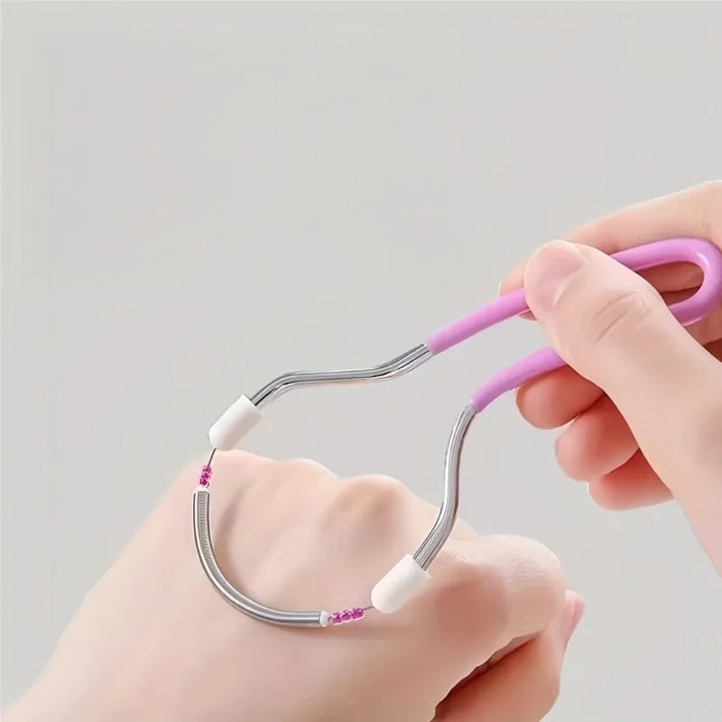 Facial Hair Remover Set, Spring Hair Removal Tool, Women's Lip and Face Shaver, Universal Device for Facial Beard and Leg Hair