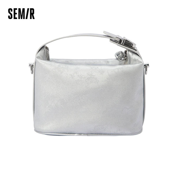 Semir Bag Handbag Women 2024 New Chinese Style Dumpling Bag New Chinese Style Beaded Shoulder Crossbody Pillow Bag