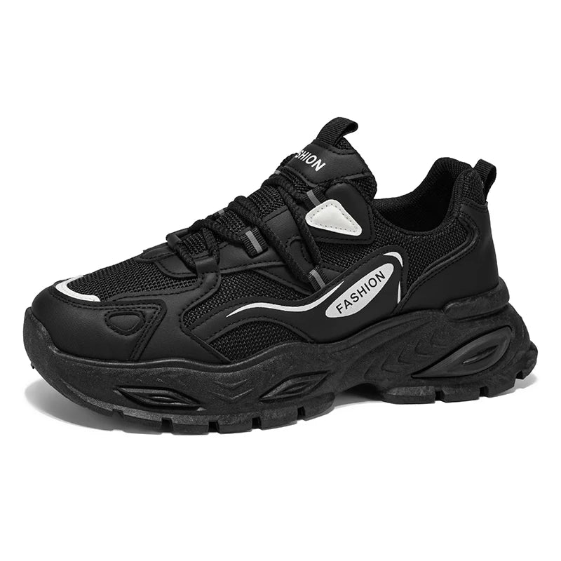Chunky sneakers four seasons breathable lightweight comfort outdoor running fashion students soft sole speed casual sports shoes