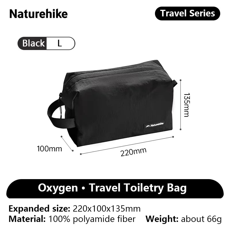 Naturehike Oxygen Travel Toiletry Bag Portable Outdoor Cosmetic Storage Bags Waterproof Bath Swimming Splash-proof Handbag